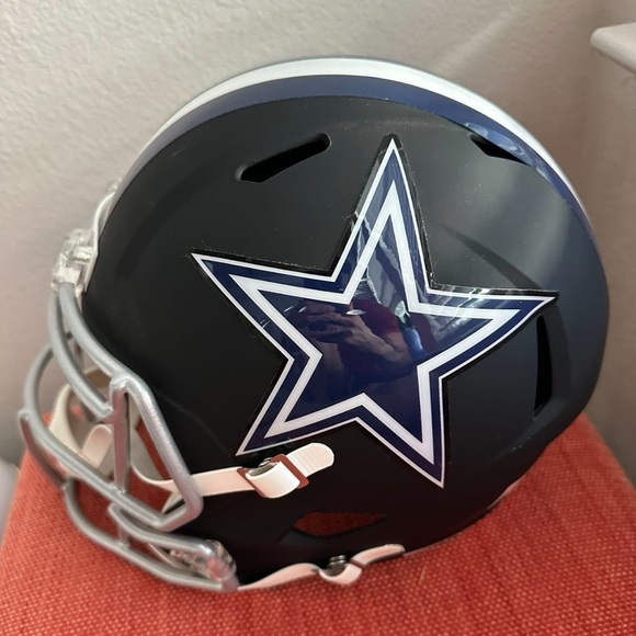 Troy Aikman Autographed Signed Dallas Cowboys Eclipse Black Replica Helmet - Picture 7 of 11